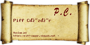 Piff Cézár névjegykártya